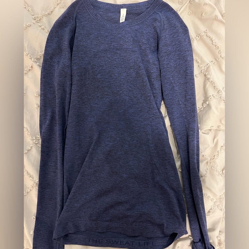 Dark purple lululemon swiftly long sleeve size 6